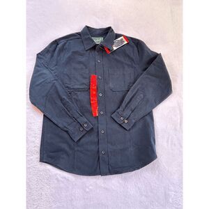 Woolrich Green Label Collection Blue Cotton Chamois Button Down Size M NWT, Read